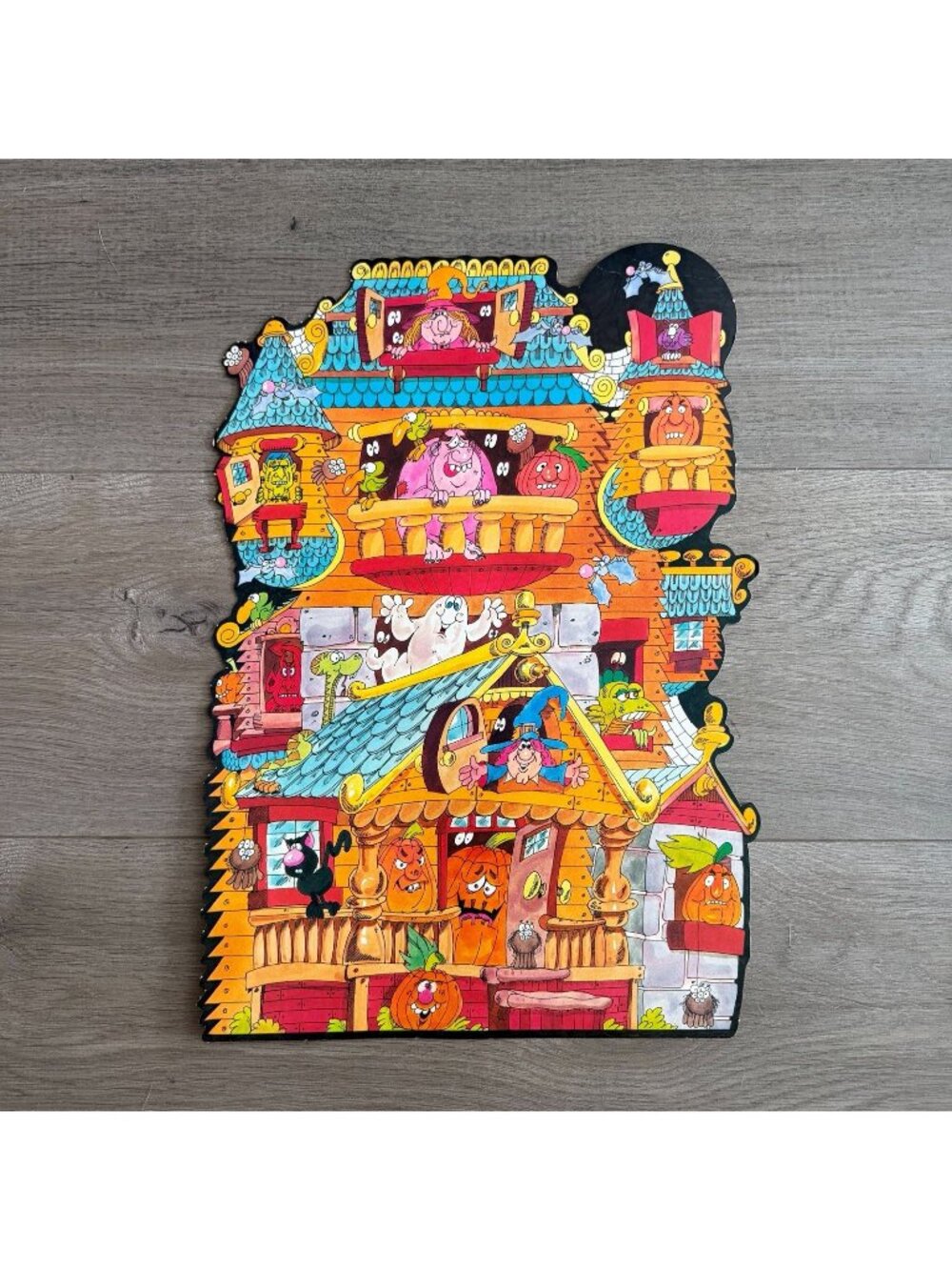 Vintage Halloween Paper Cardboard Die Cut Decoration Haunted House